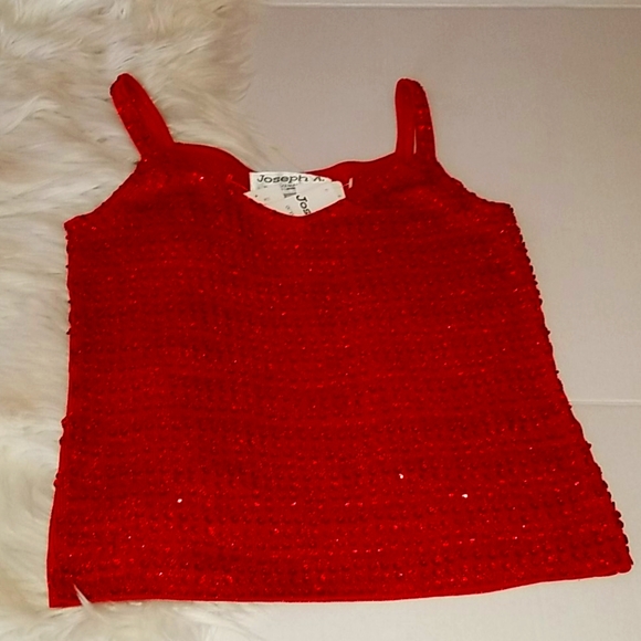 Ruby Red Sequin Camisole Medium - Picture 3 of 12